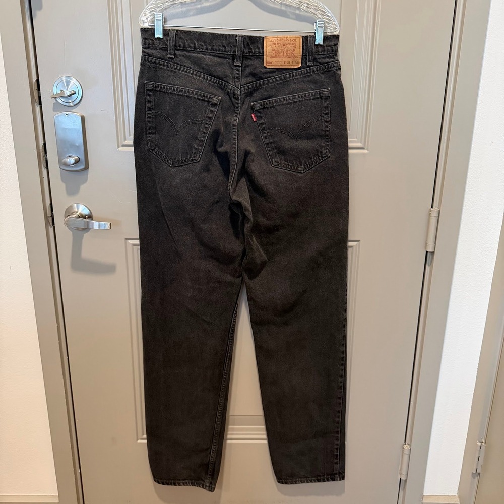 Vintage Levi's 550 Relaxed Fit Jeans Black Size 34x36 - Picture 2 of 7